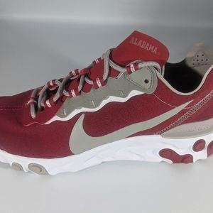 men's nike crimson alabama crimson tide react element 55 shoes